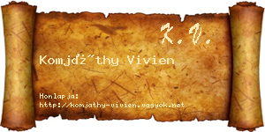Komjáthy Vivien névjegykártya
