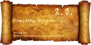 Komjáthy Vivien névjegykártya